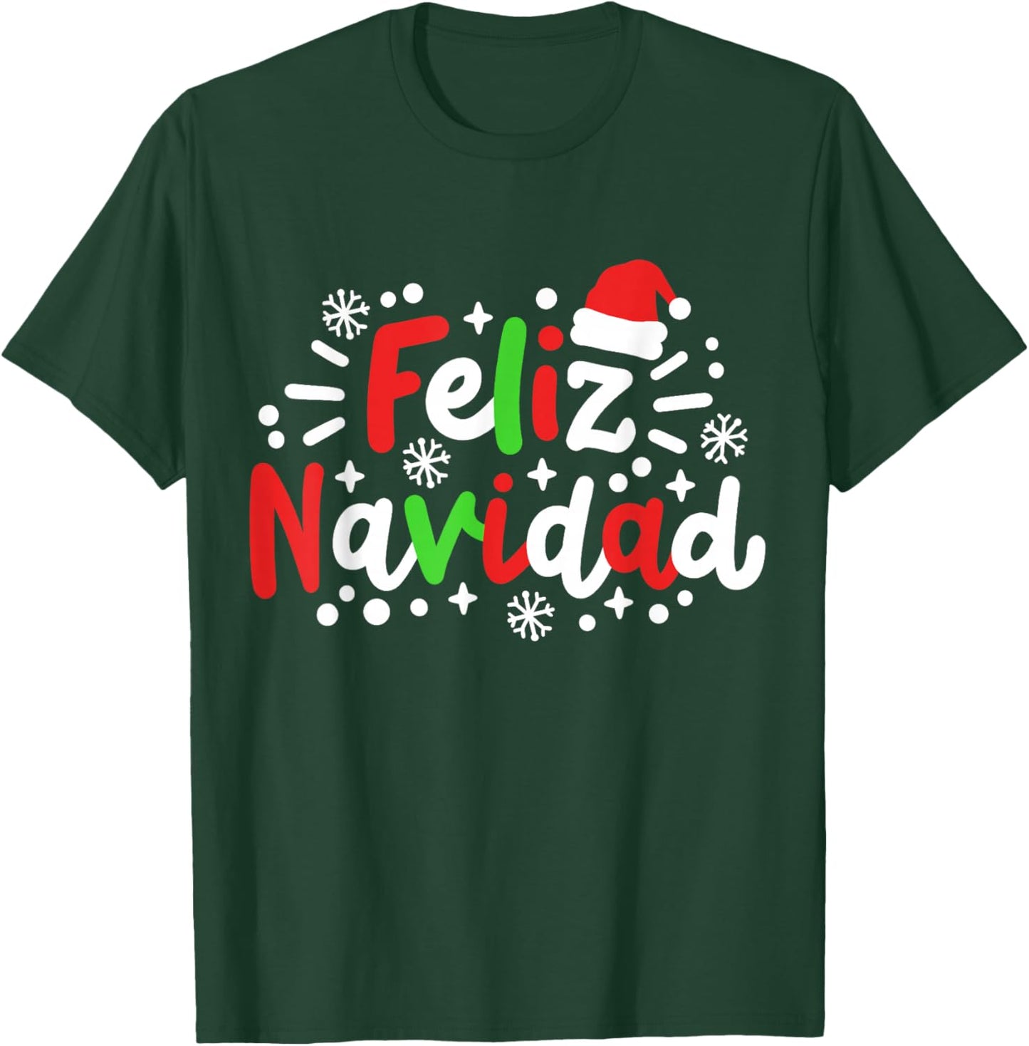 Feliz Navidad Matching Family Spanish Christmas Men Women T-Shirt - T-Shirt | Forest