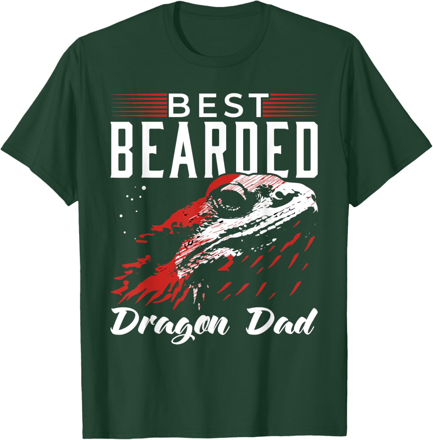 Best Bearded Dragon Dad Shirt Funny Bearded Dragon Stuff T-Shirt - T-Shirt | Forest