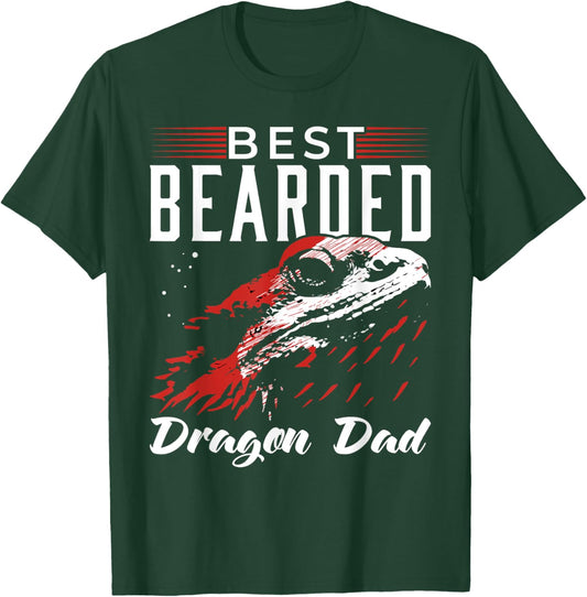 Best Bearded Dragon Dad Shirt Funny Bearded Dragon Stuff T-Shirt - T-Shirt | Forest
