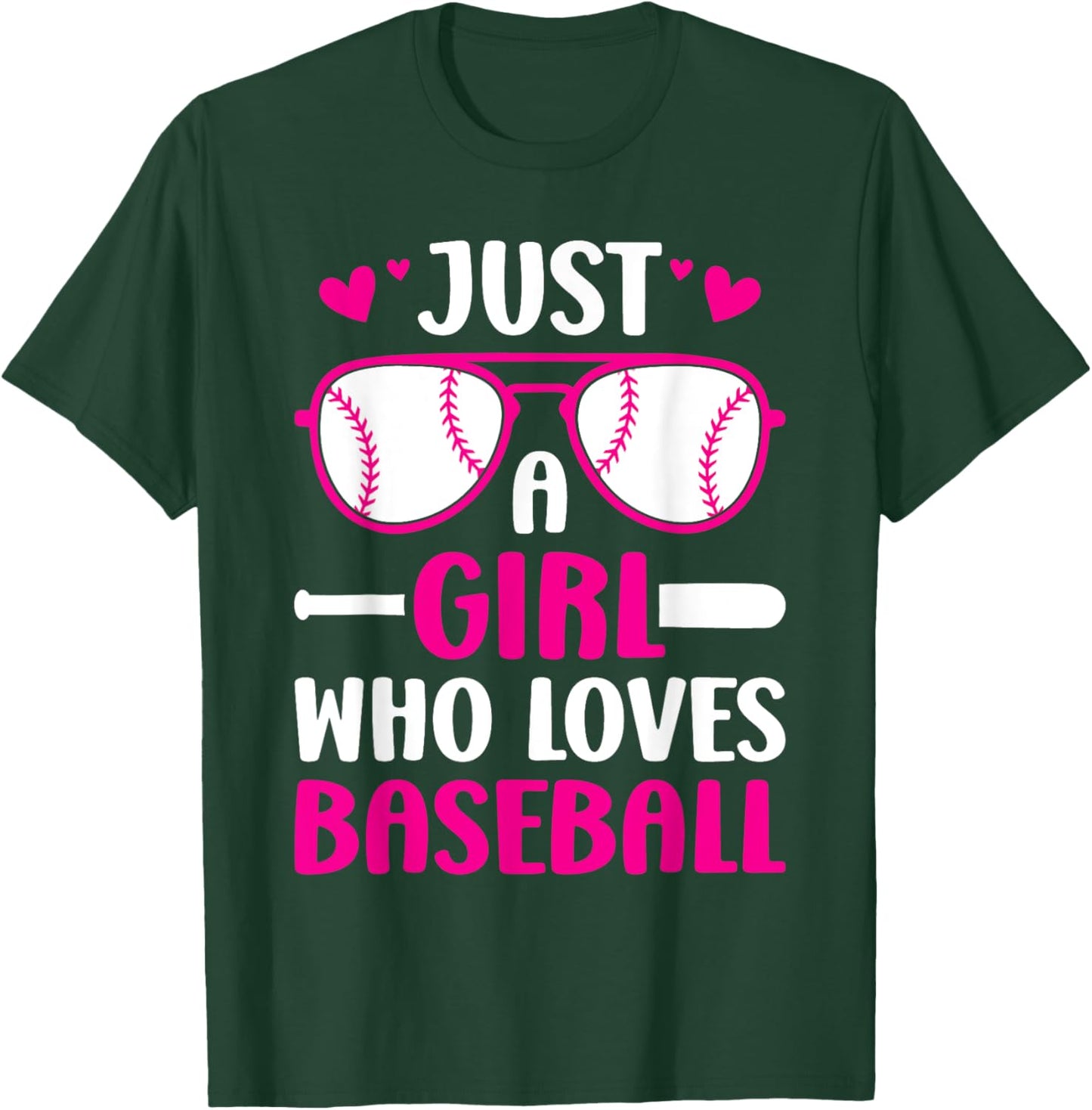 Just a Girl Who Loves Baseball T-Shirt - T-Shirt | Forest