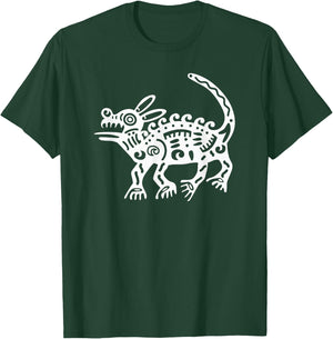 Mexico Aztec Mayan Civilization Dog Symbol T-Shirt - T-Shirt | Forest
