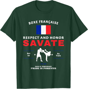 Savate French Kickboxing Savate Fighter T-Shirt - T-Shirt | Forest