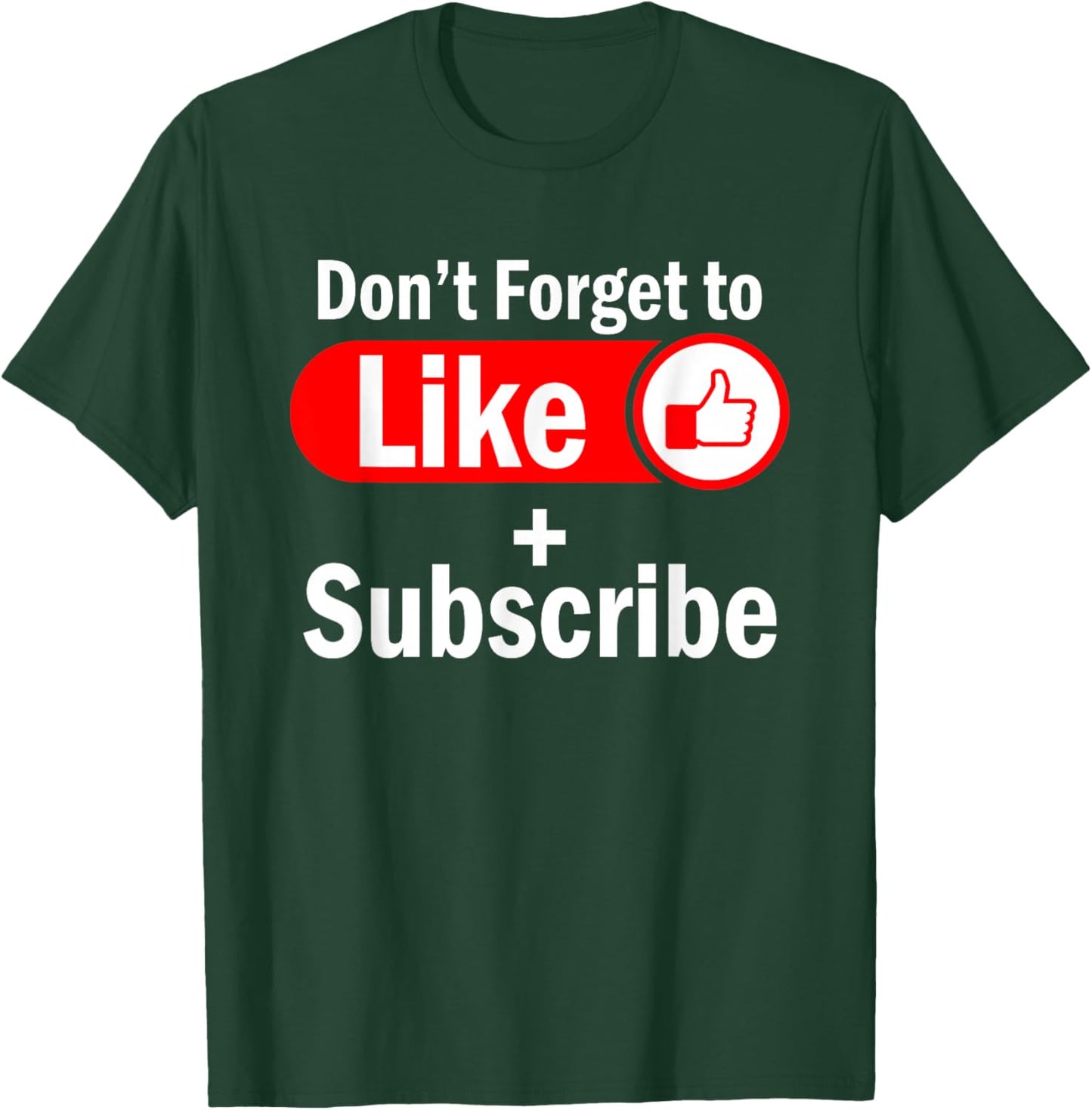 Like and Subscribe Video Live Streaming Vlogging T-Shirt - T-Shirt | Forest