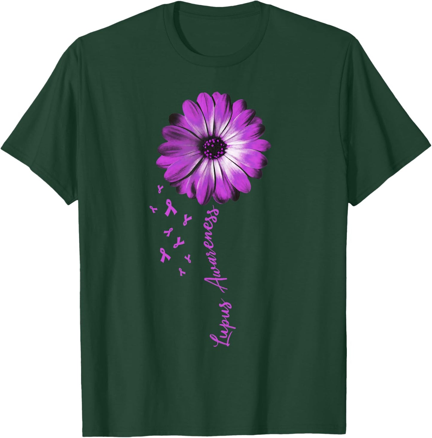 Daisy Flower Lupus Awareness Gifts T-Shirt - T-Shirt | Forest