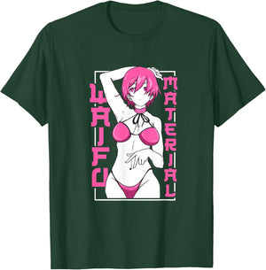 Japanese Anime Shirt Waifu Sexy Anime Girl Anime Lovers Weeb T-Shirt - T-Shirt | Forest