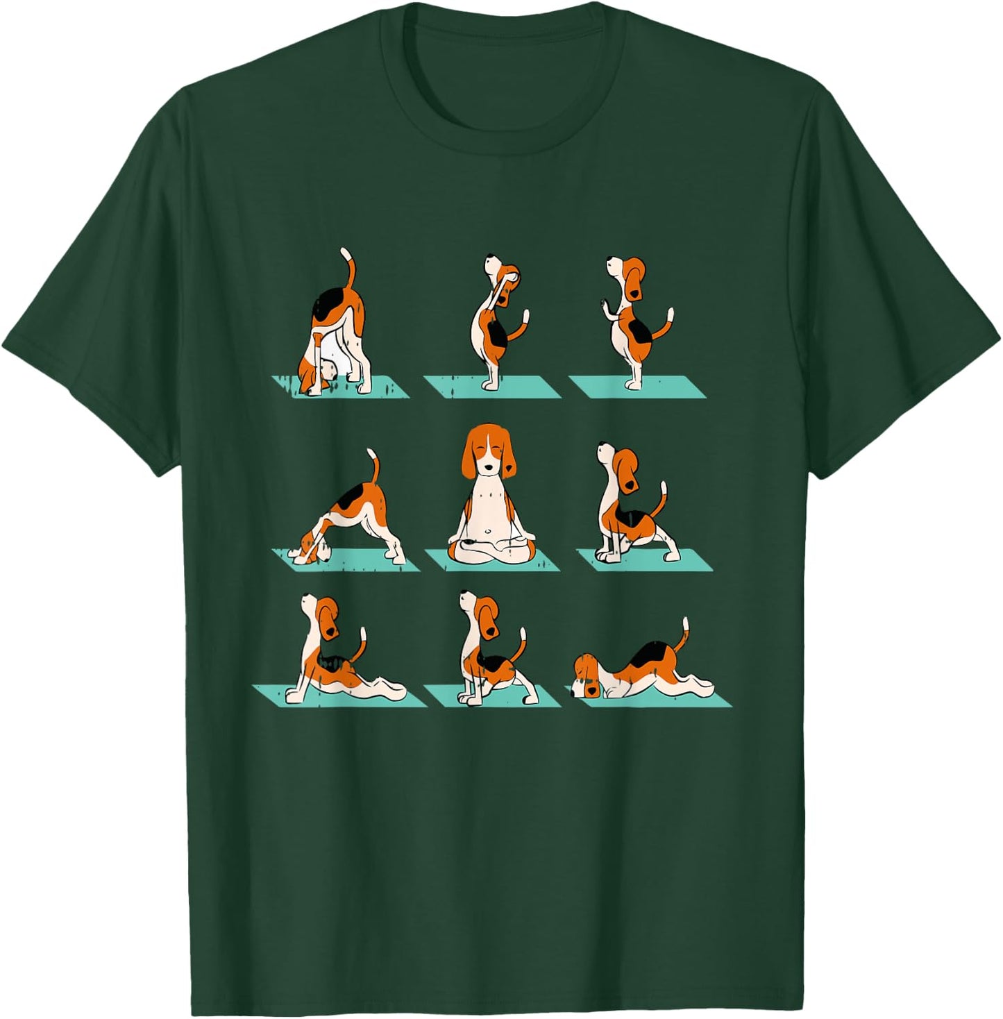 Funny Dog Yoga Pose Lover Namaste Gift Fitness Outfit T-Shirt - T-Shirt | Forest