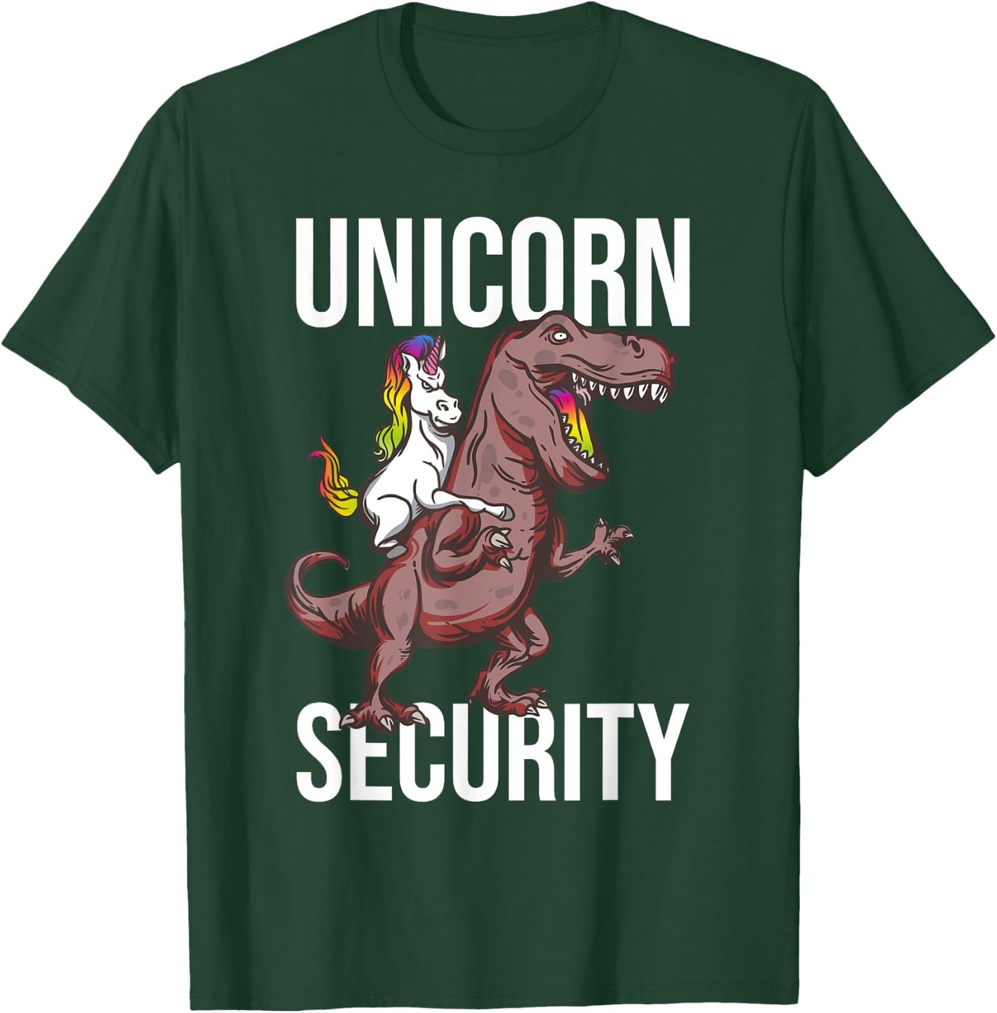 Unicorn Security Funny Costume Police Dinosaur T-Rex T-Shirt - T-Shirt | Forest