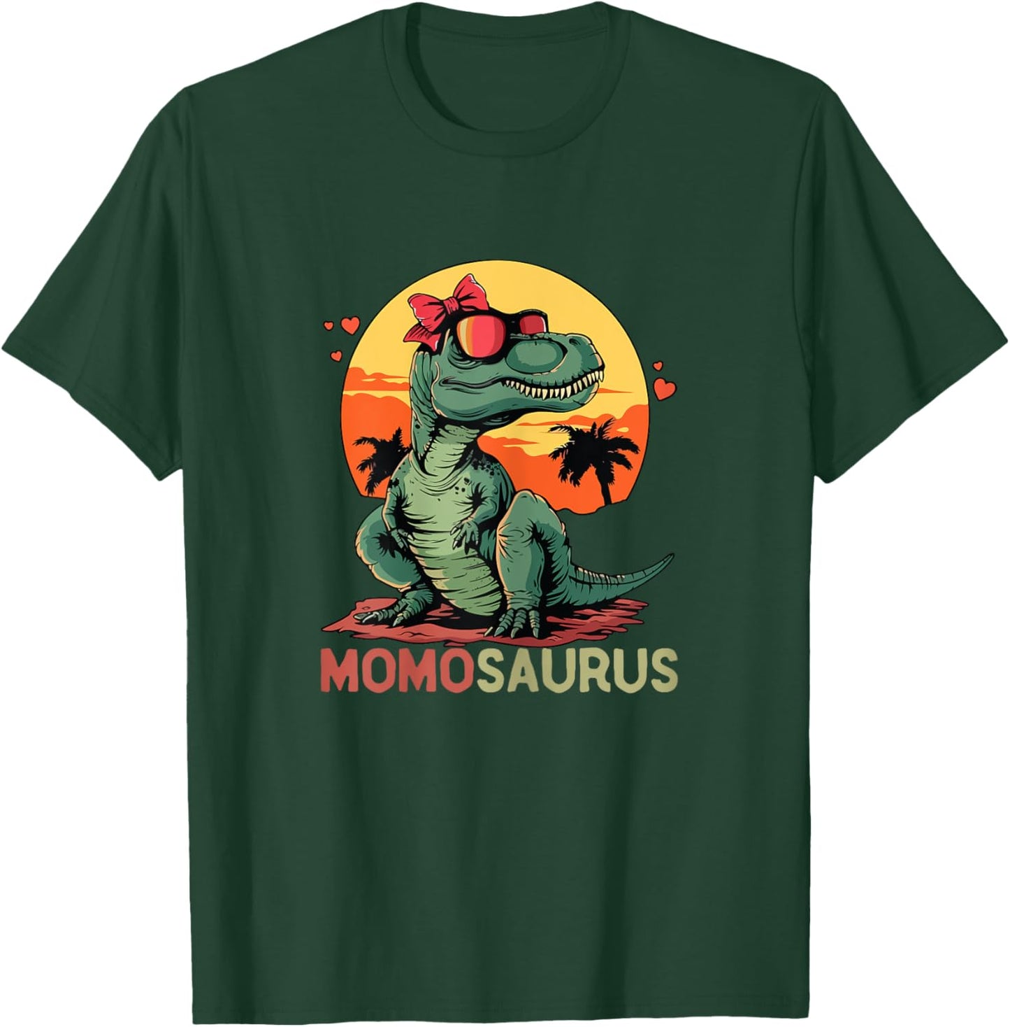MomoSaurus Dino Dinosaur Momo-Saurus T-Rex Mother's Day Trex T-Shirt - T-Shirt | Forest