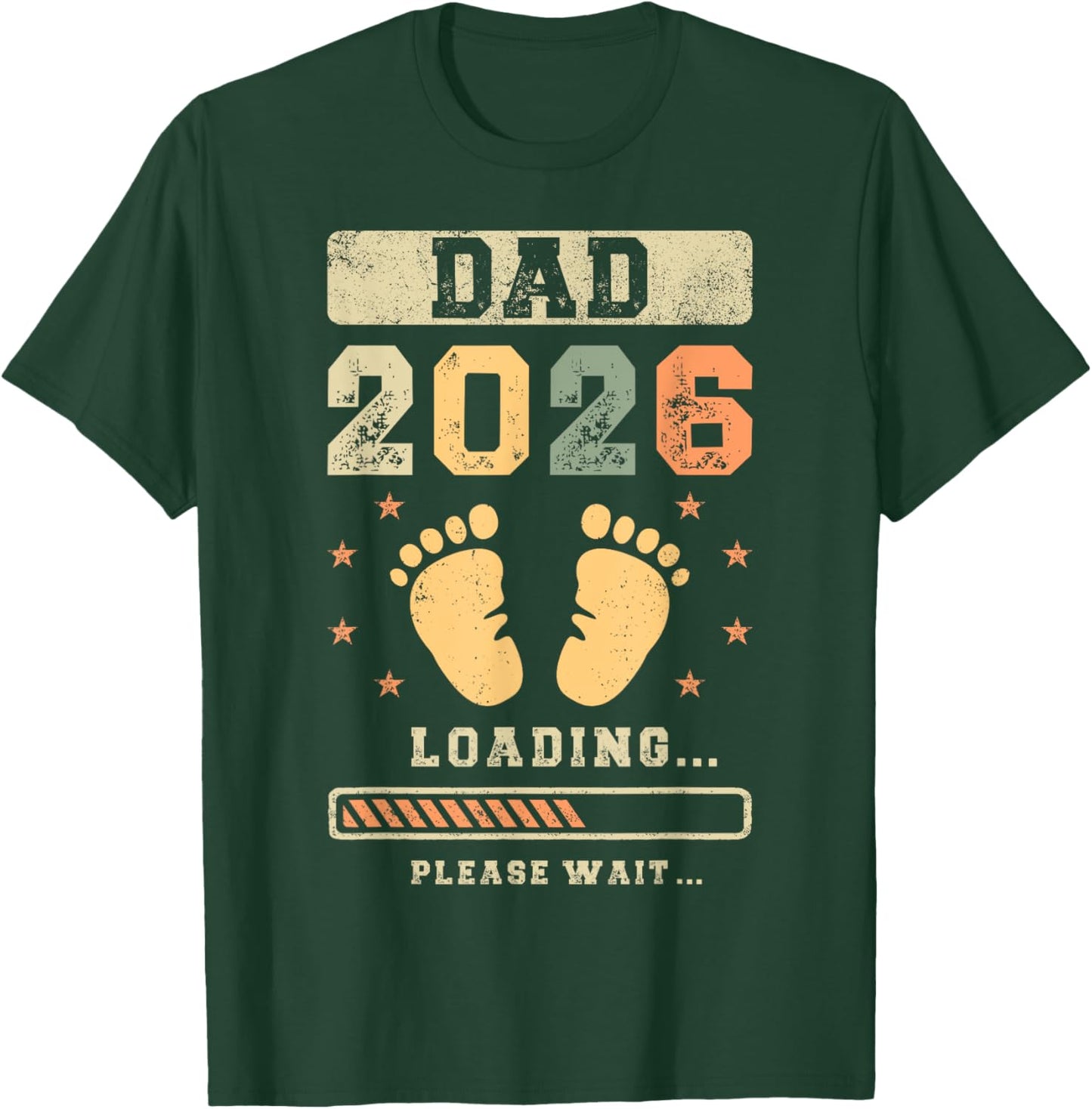 Dad 2026 Loading, Baby Announcement, Expecting Dad To Be T-Shirt - T-Shirt | Forest