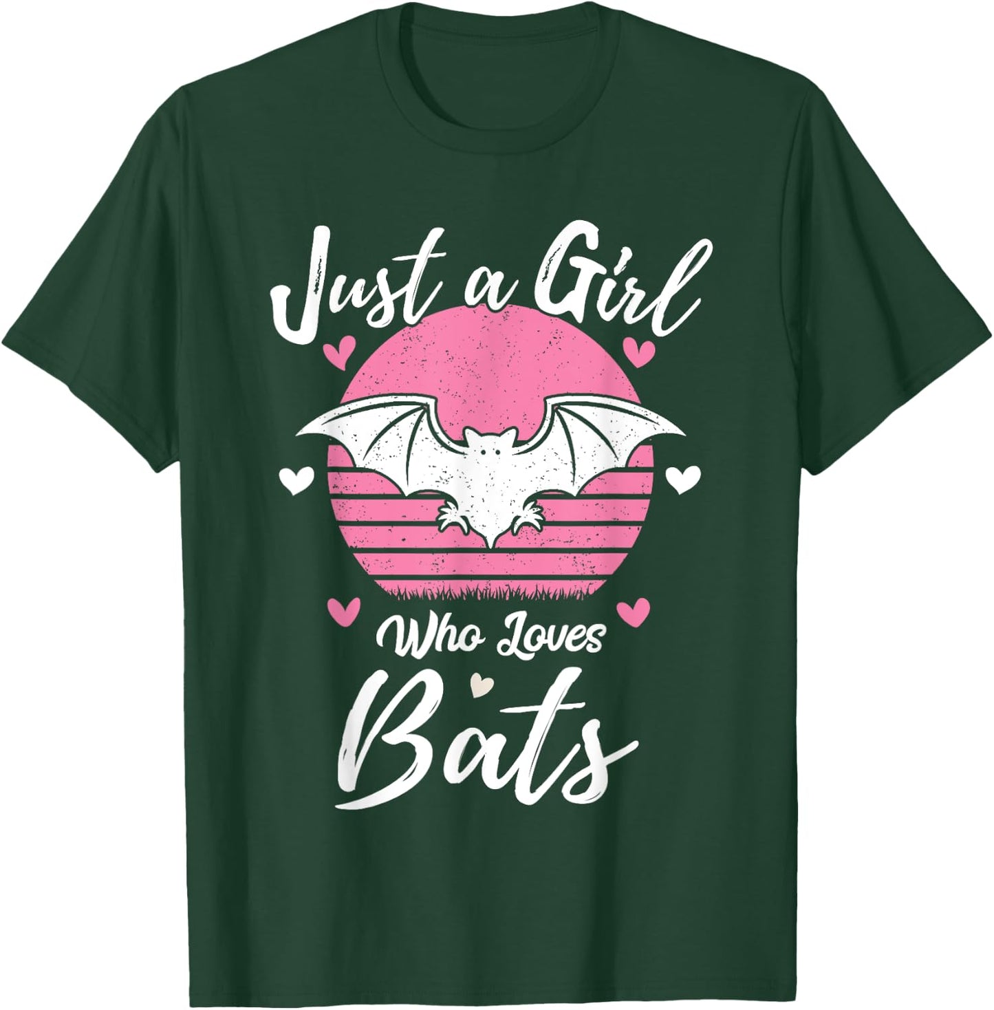 Women Girls Bat Lover Gift Just A Girl Who Loves Bats T-Shirt - T-Shirt | Forest
