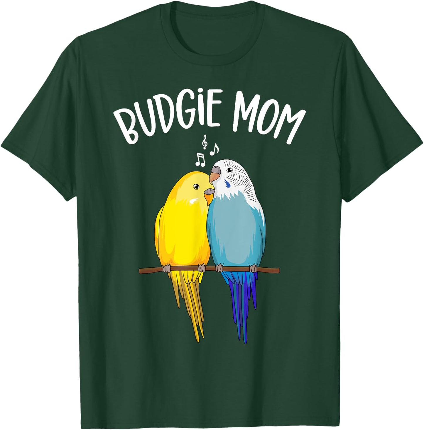 Budgie Mom Parakeet Budgerigar Funny Women T-Shirt - T-Shirt | Forest