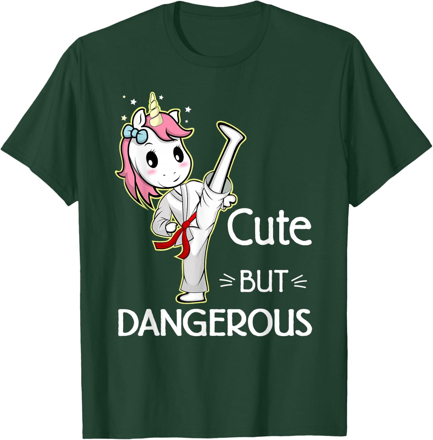 Cute Unicorn Karate Taekwondo - Kids - Black - Small - Short Sleeve - Funny Martial Arts T-Shirt - T-Shirt | Forest