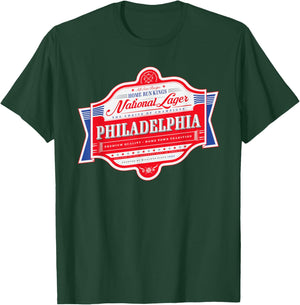 Vintage Philadelphia Beer Label - Philly Pride T-Shirt - T-Shirt | Forest