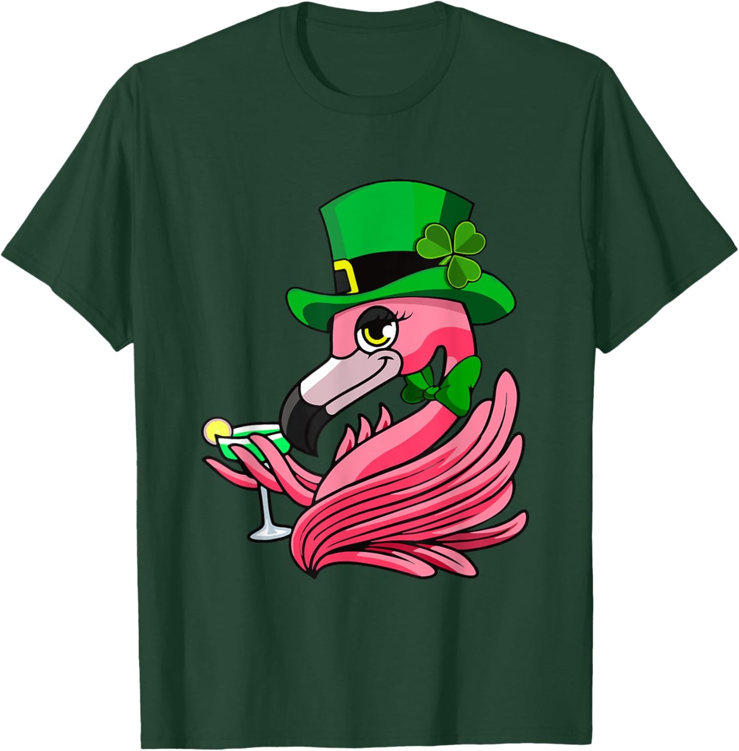 Irish Flamingo leprechaun Funny St Patrick's Day T-Shirt - T-Shirt | Forest