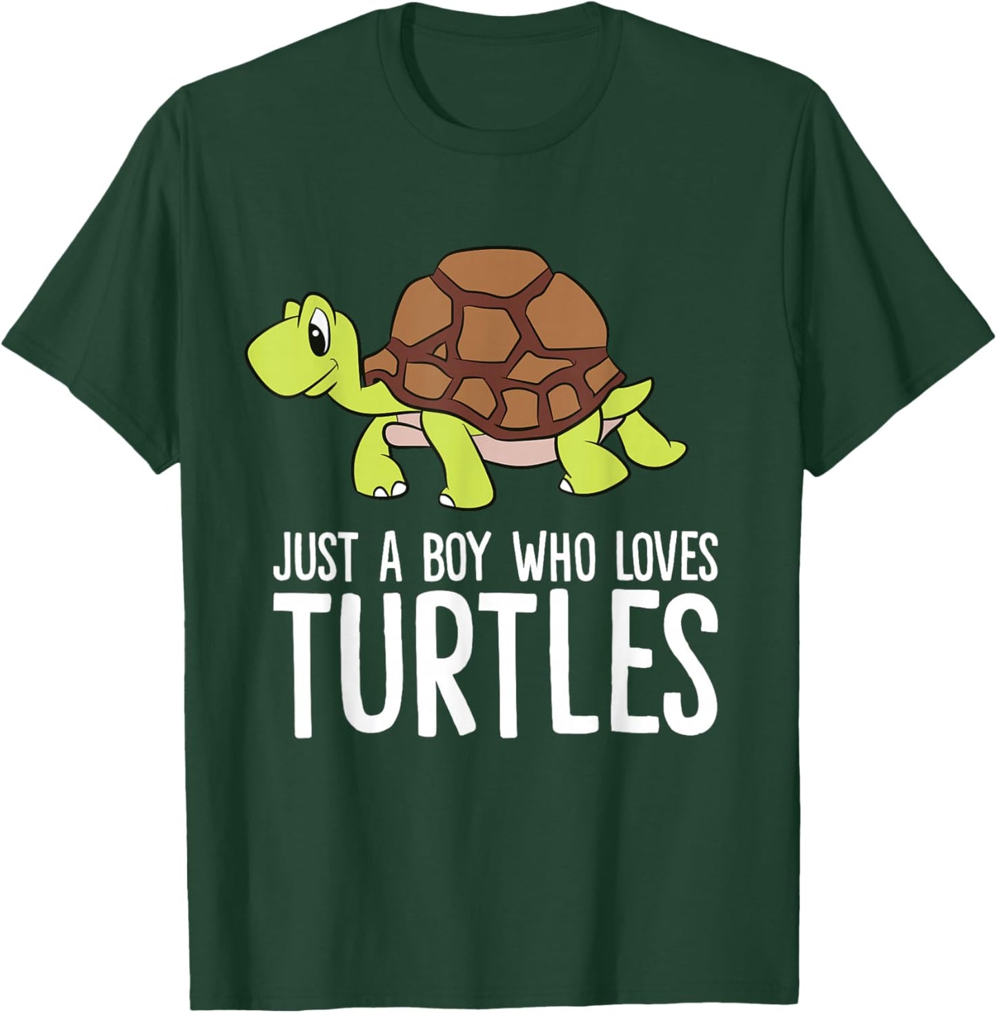 Just a Boy Who Loves Turtles Funny Turtle T-Shirt - T-Shirt | Forest