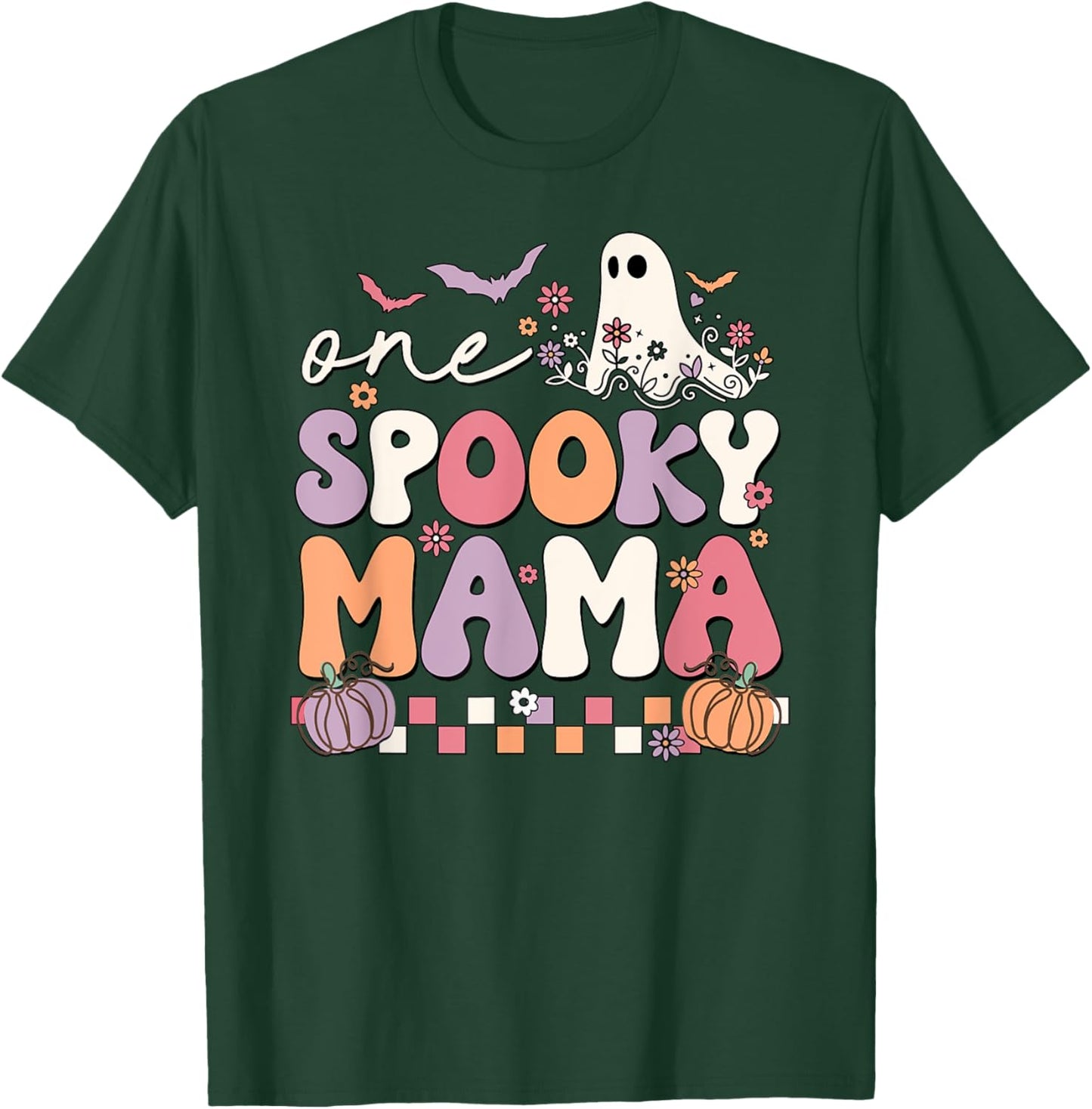 One Spooky Mama Halloween Spooky Ghost T-Shirt - T-Shirt | Forest