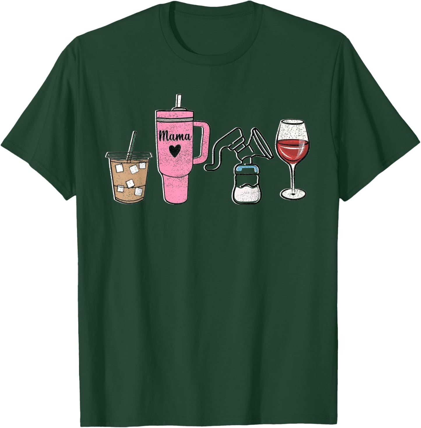 Funny Pumping Mom Boobery First Time Mom S Postpartum T Pump T-Shirt - T-Shirt | Forest