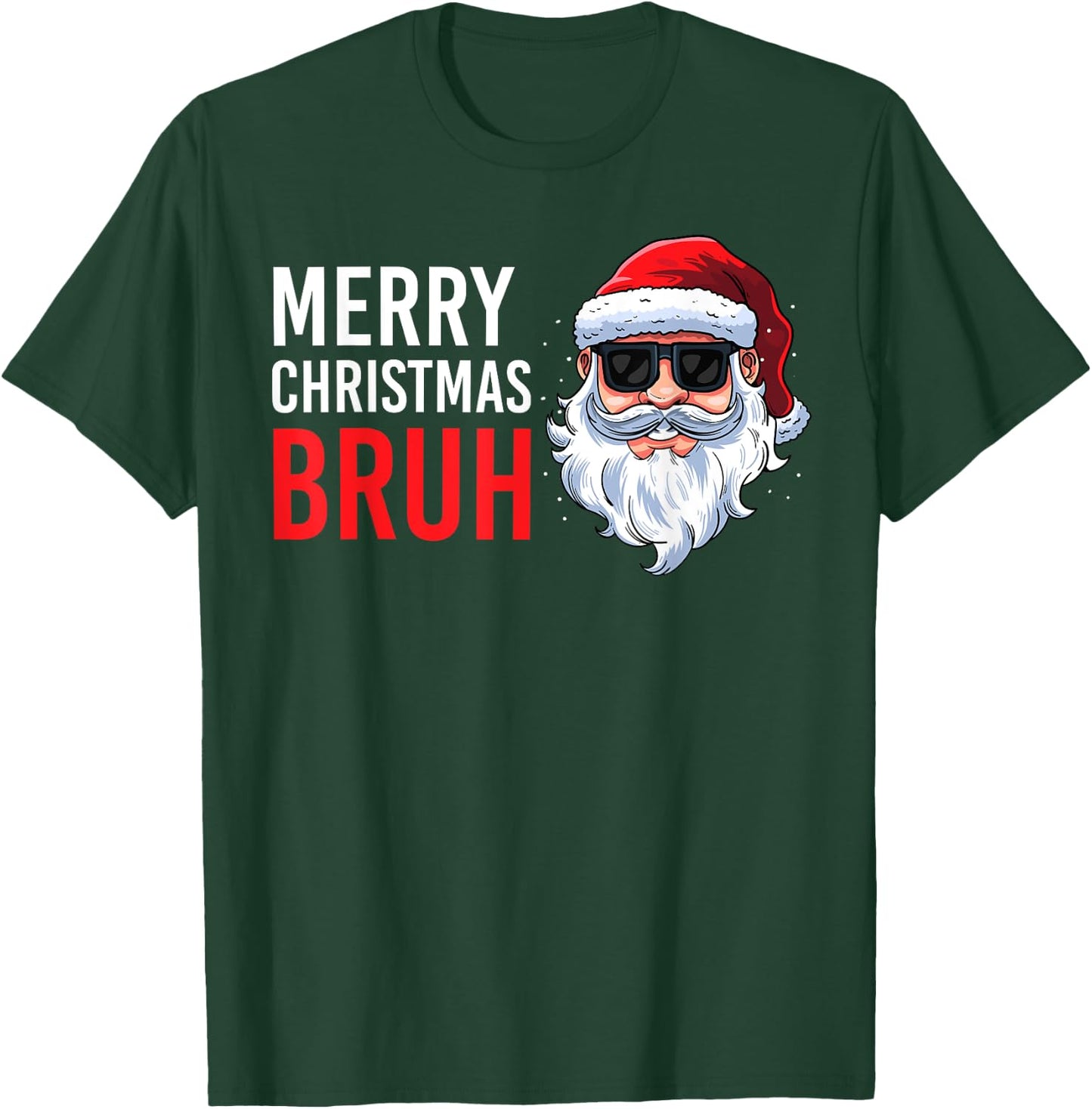 Merry Christmas Bruh Meme Funny Saying for Brother Boys Men T-Shirt - T-Shirt | Forest