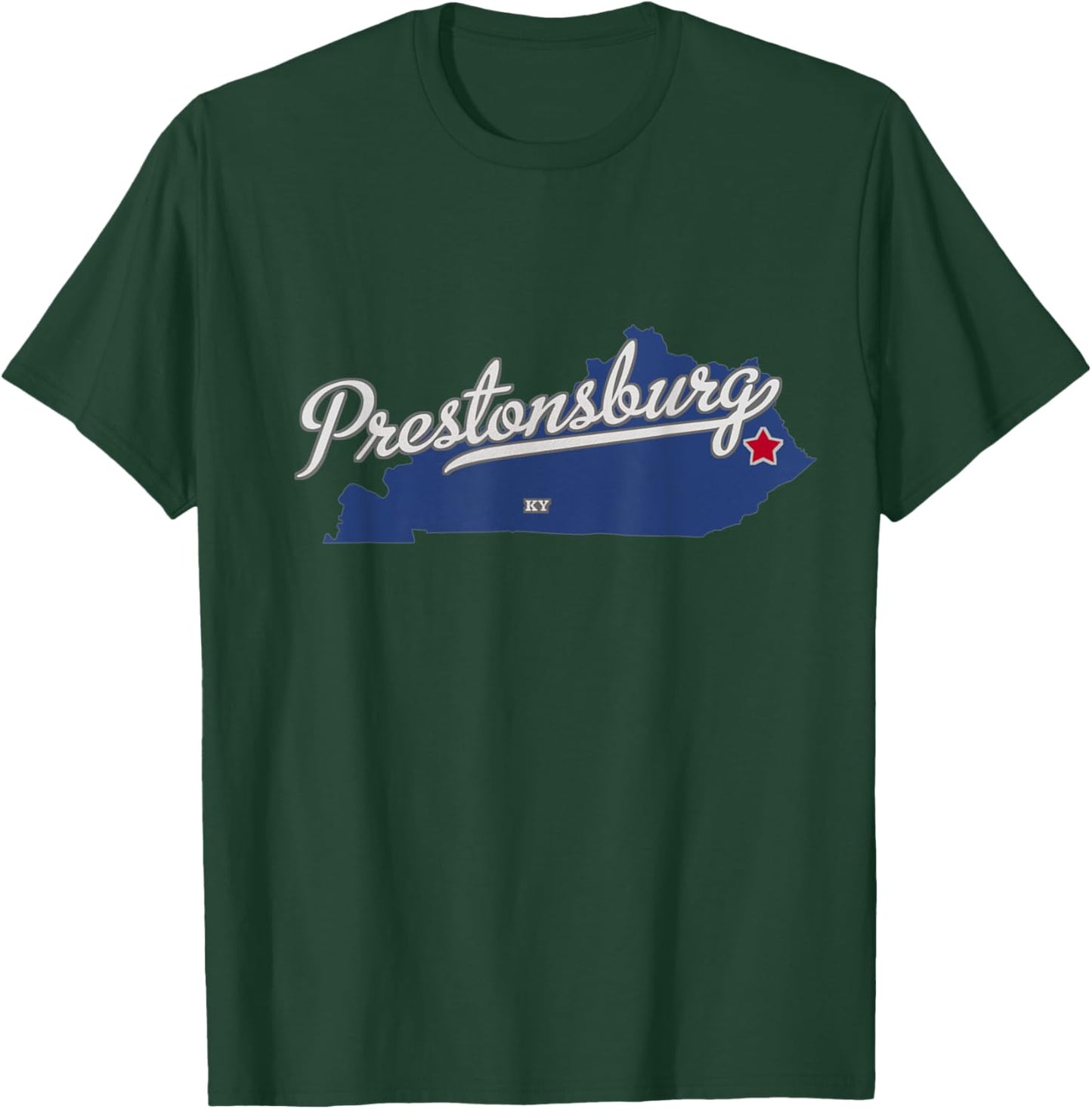 Prestonsburg Kentucky KY Map T-Shirt - T-Shirt | Forest