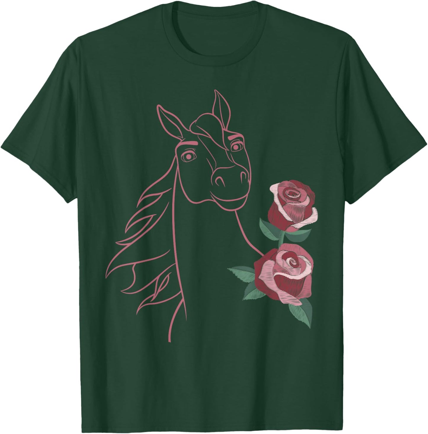 DreamWorks Spirit Riding Free Big Flower Spirit T-Shirt - T-Shirt | Forest