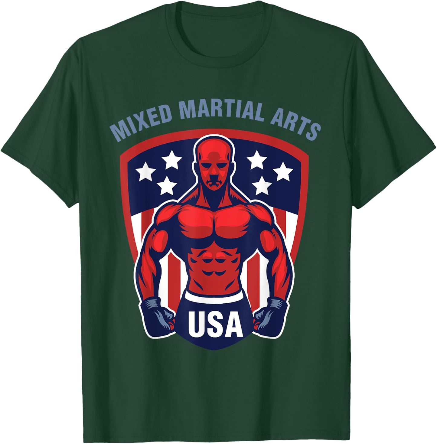 MMA USA Support the Team Shirt USA Flag Mixed Martial Arts T-Shirt - T-Shirt | Forest