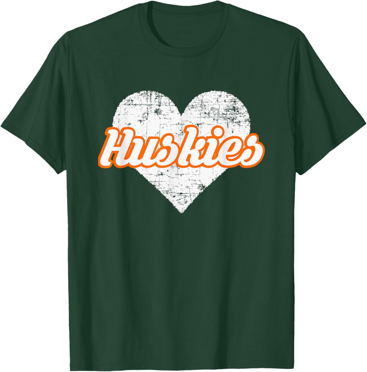 Hamilton Heights Huskies Over Heart T-Shirt - T-Shirt | Forest
