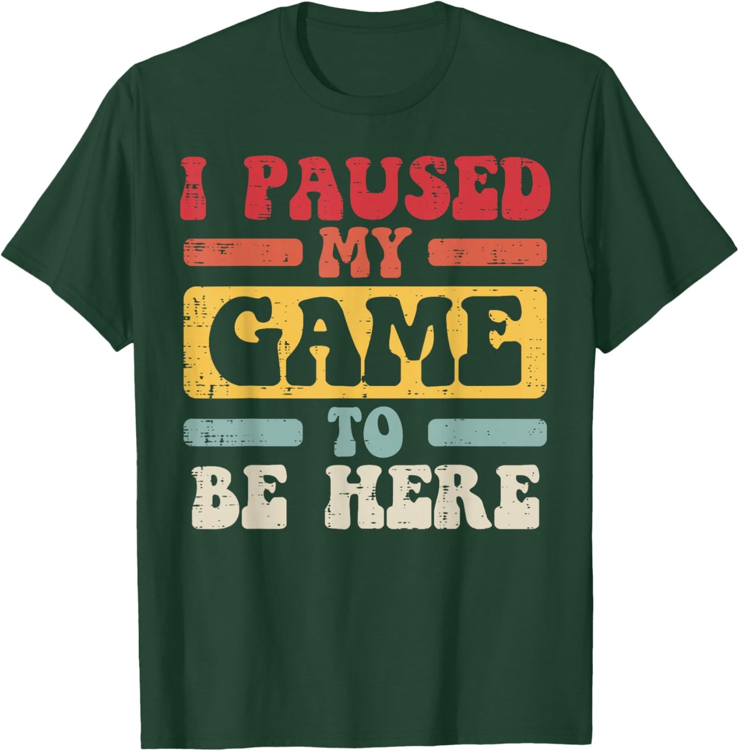 Gamer I Paused My Game Vintage Gaming Men Boys Kids Youth T-Shirt - T-Shirt | Forest