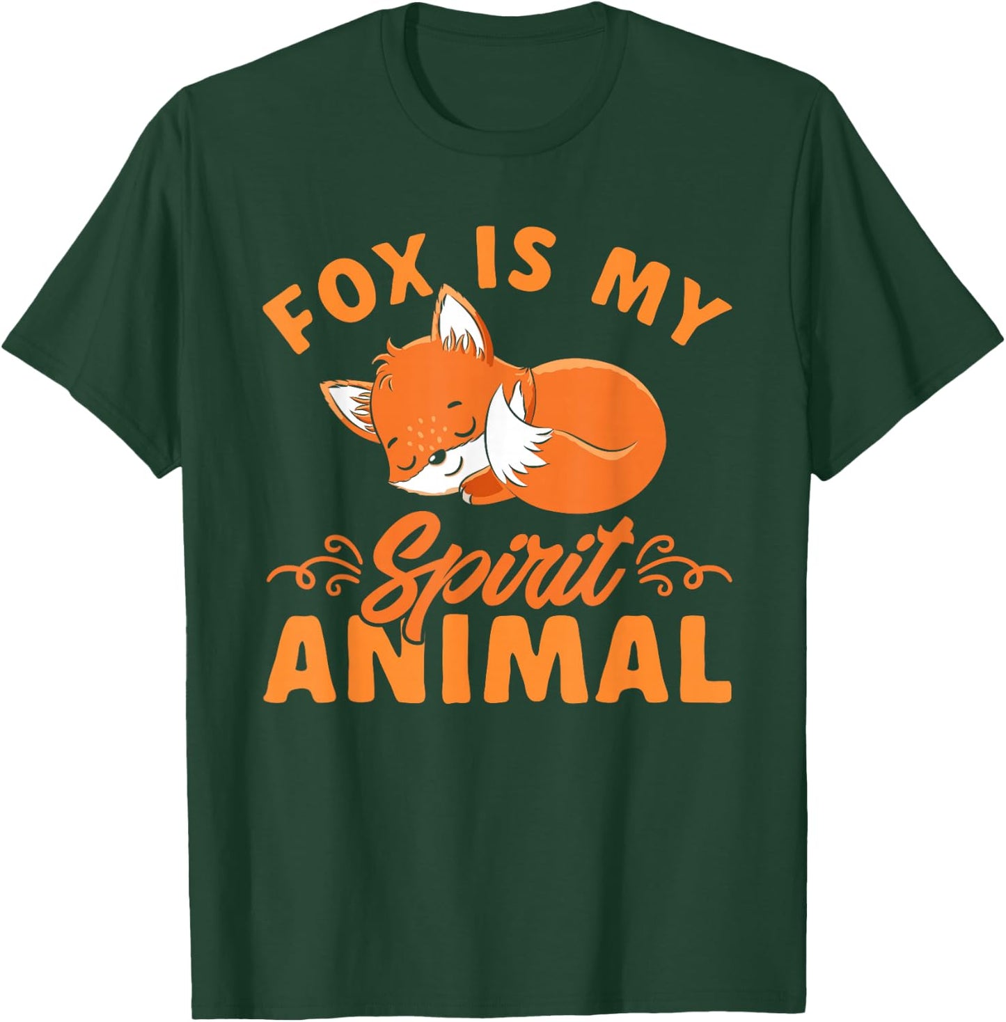 Foxes Cute Kids Boys Girls Fox Is My Spirit Animal T-Shirt - T-Shirt | Forest