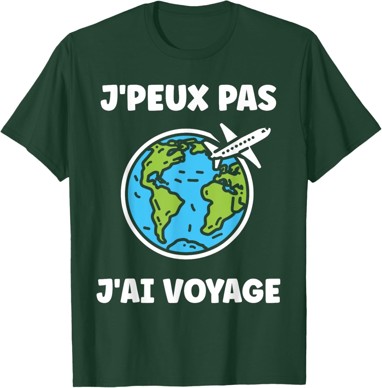 Go On Vacances voyage humour j'peux pas j'ai voyage , Black, S T-Shirt - T-Shirt | Forest
