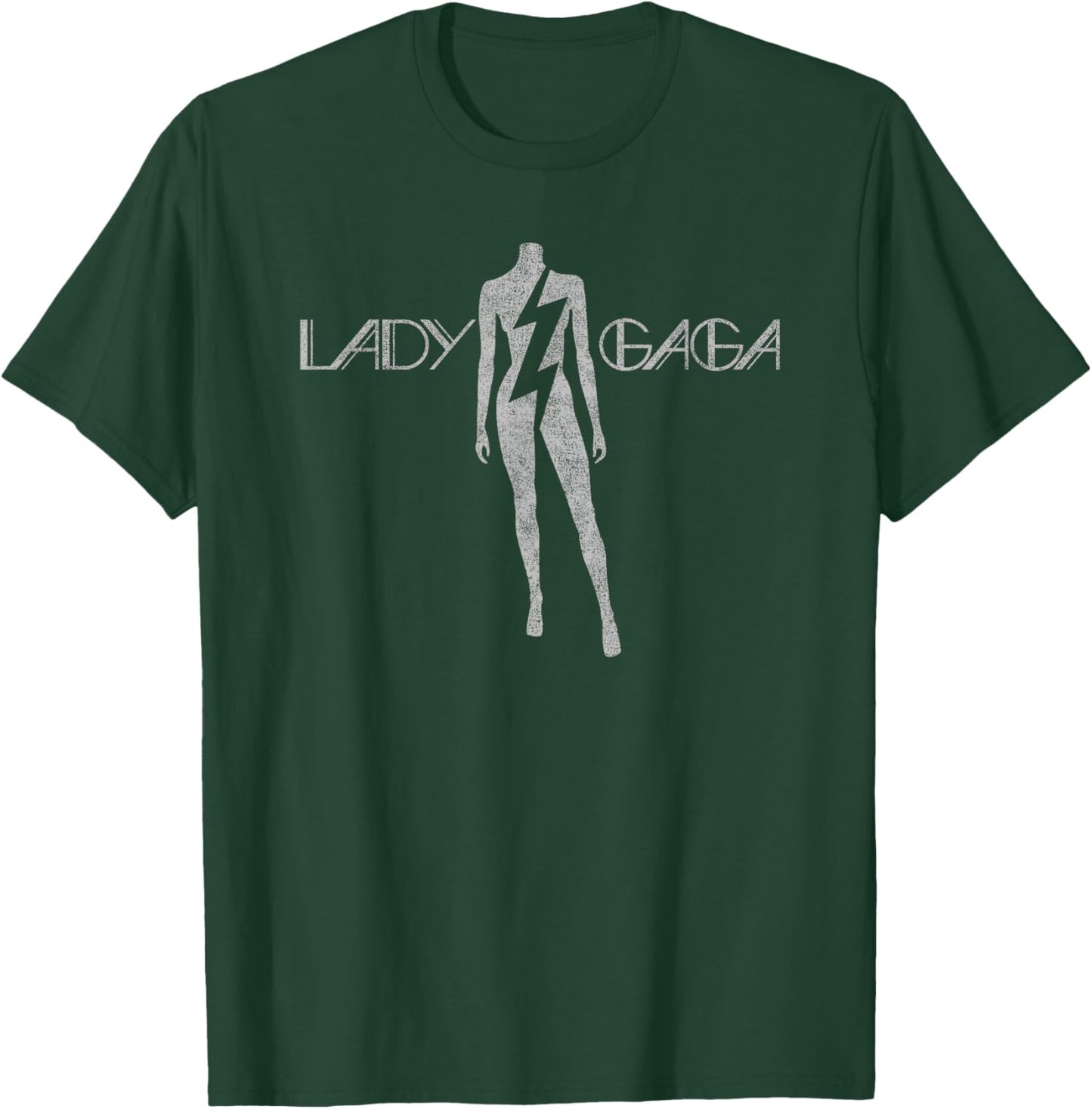 Official Lady Gaga Lightning White Logo T-Shirt - T-Shirt | Forest