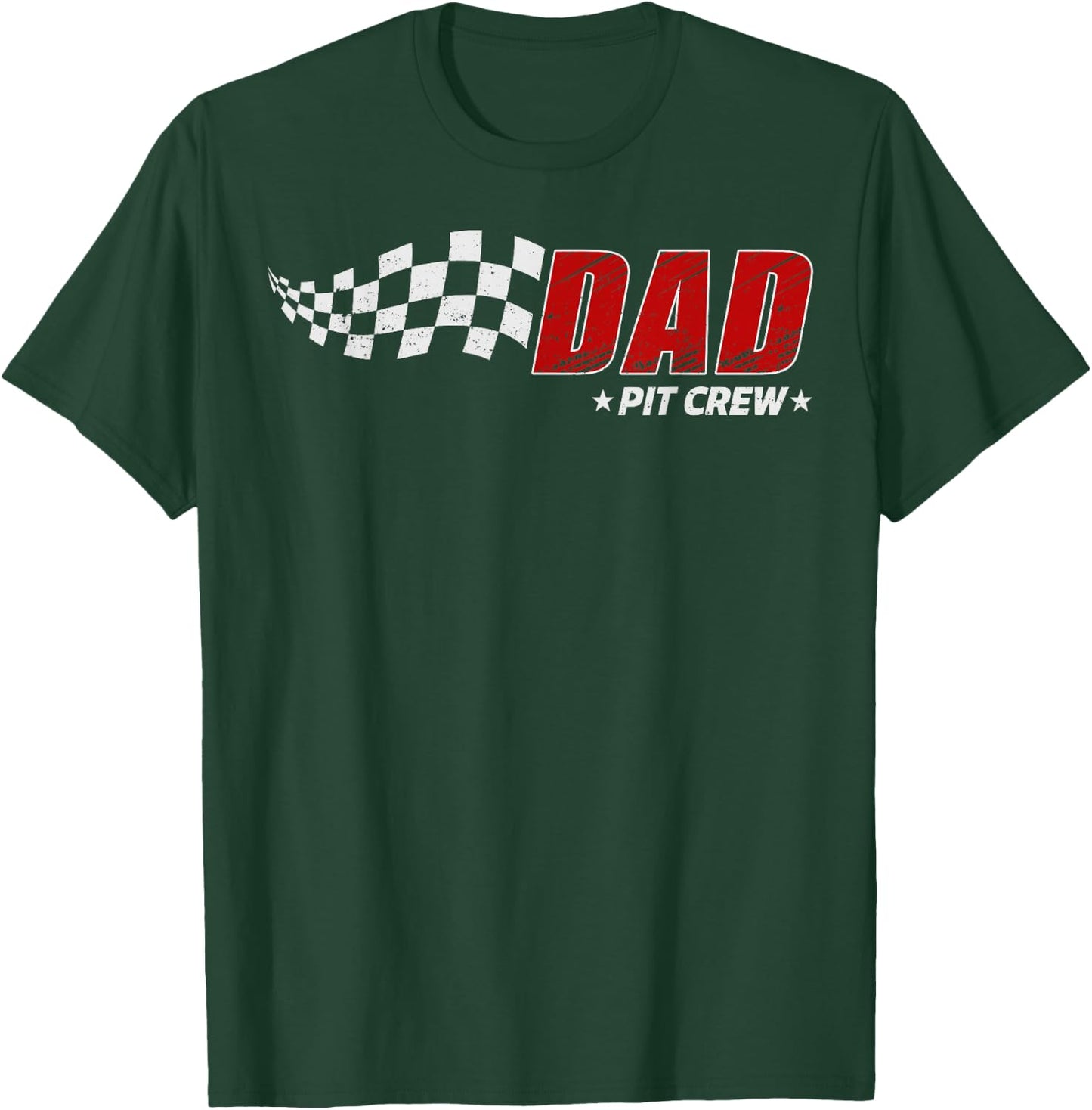 Dad Pit Crew Race Car Birthday Family Matching Pit Crew T-Shirt - T-Shirt | Forest