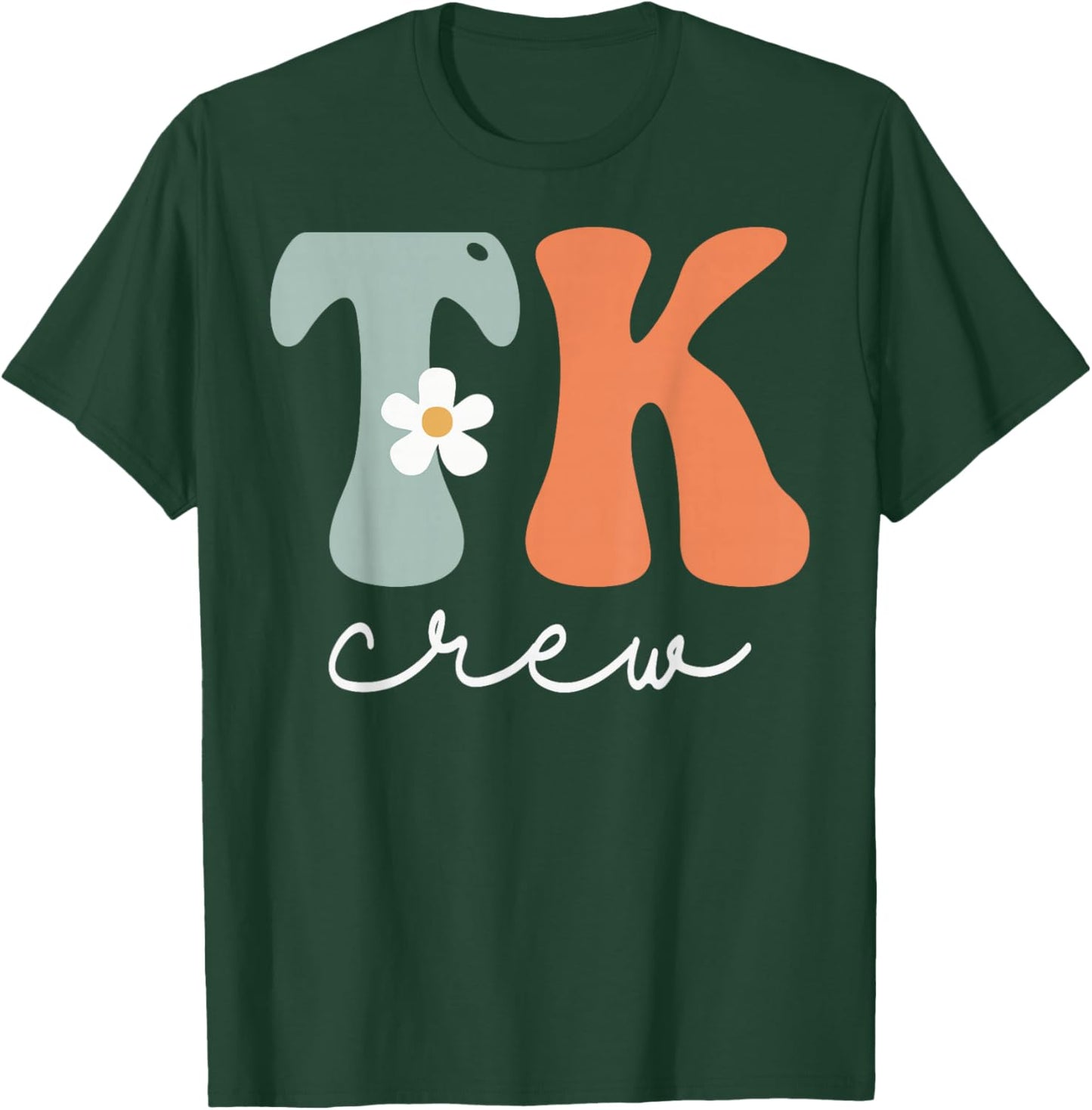 TK Crew Groovy Women Appreciation Day Hello Back To School T-Shirt - T-Shirt | Forest