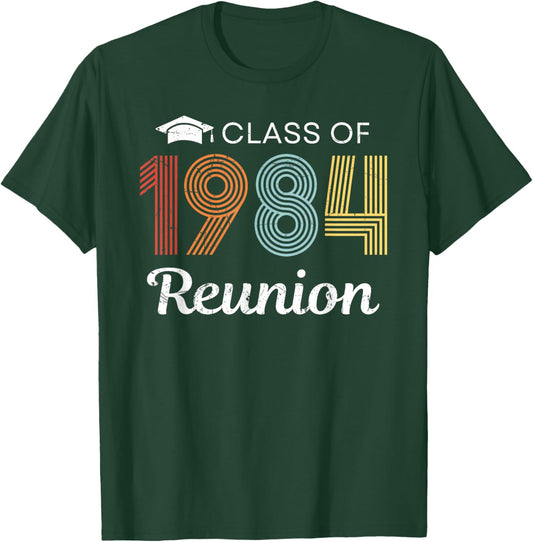 Class of 1984 40th Reunion High School Graduation 40 Years T-Shirt - T-Shirt | Forest