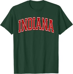 Indiana Varsity Sports Style Athletic Jersey T-Shirt - T-Shirt | Forest