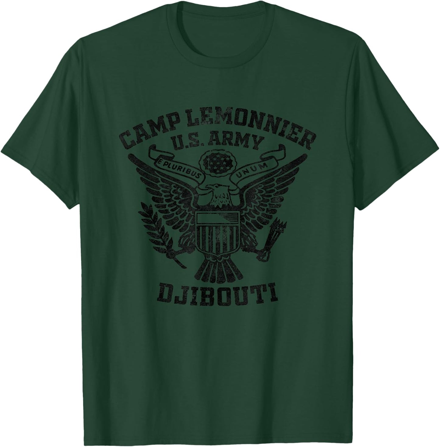 Camp Lemonnier Djibouti Military Base Veteran Vintage Gifts T-Shirt - T-Shirt | Forest