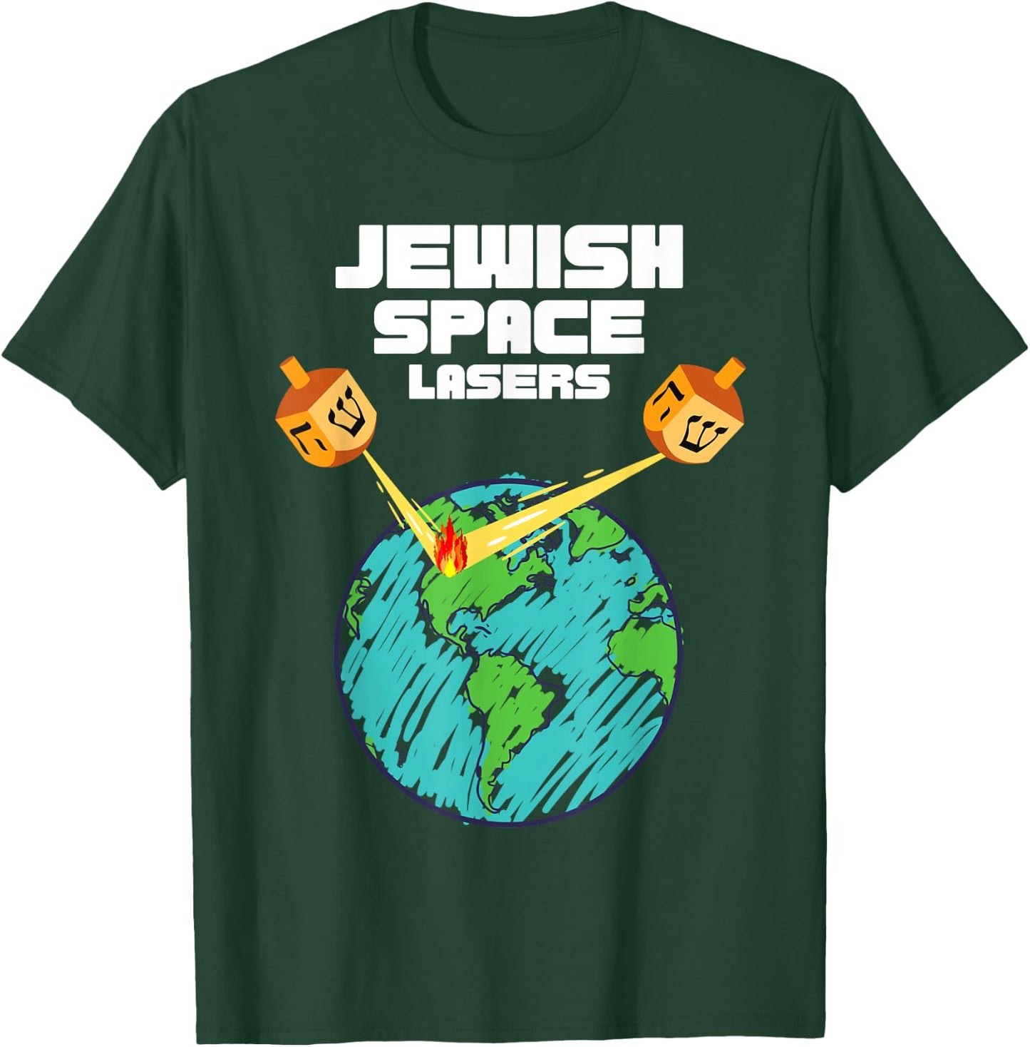 Jewish Space Laser Funny Politics Parody Fantasy Lasers T-Shirt - T-Shirt | Forest