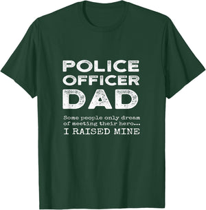 Proud Dad Of A Police Officer Father Son Daughter Matching T-Shirt - T-Shirt | Forest