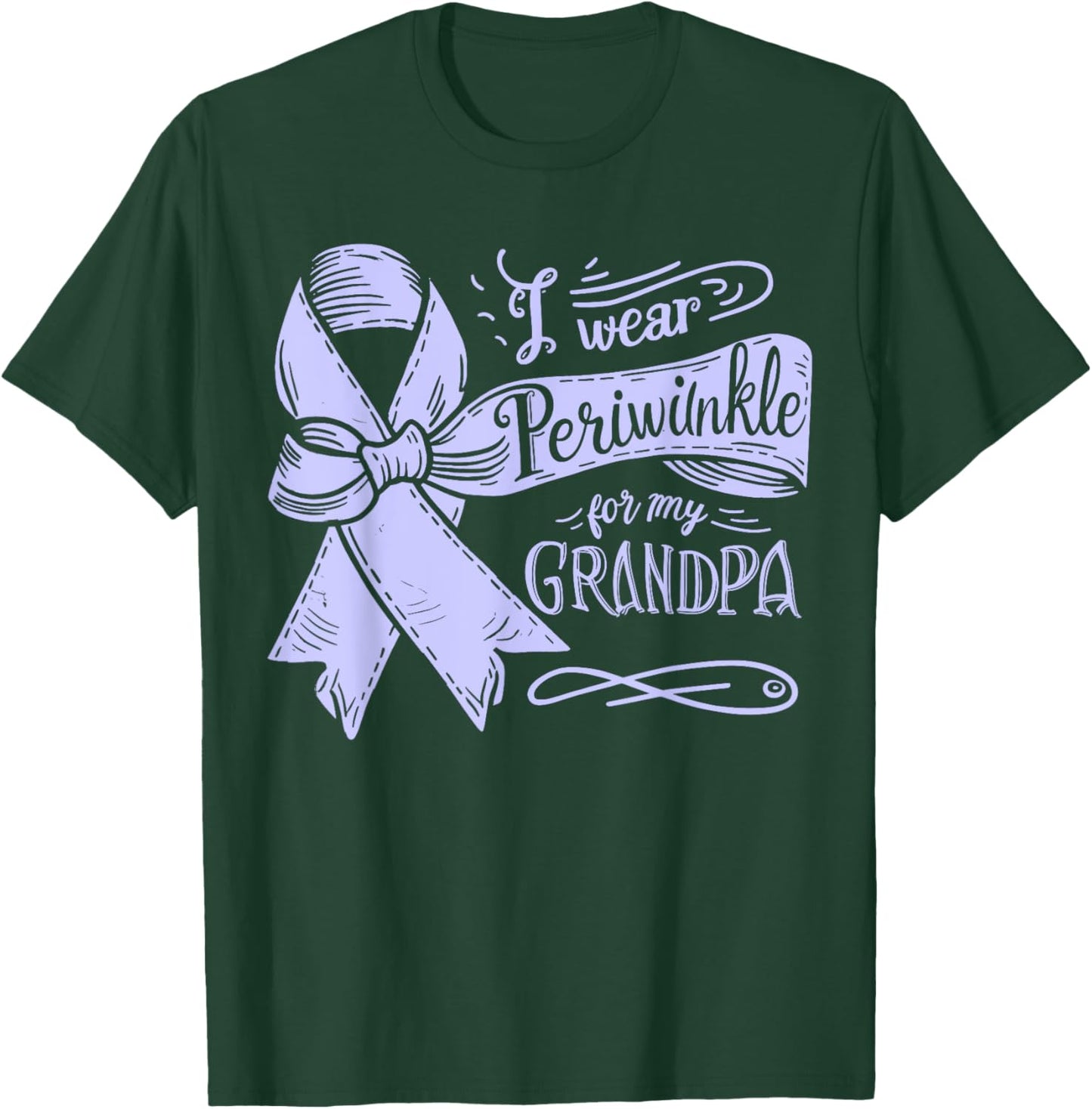 I Wear Periwinkle For My Grandpa Esophageal Cancer Awareness T-Shirt - T-Shirt | Forest
