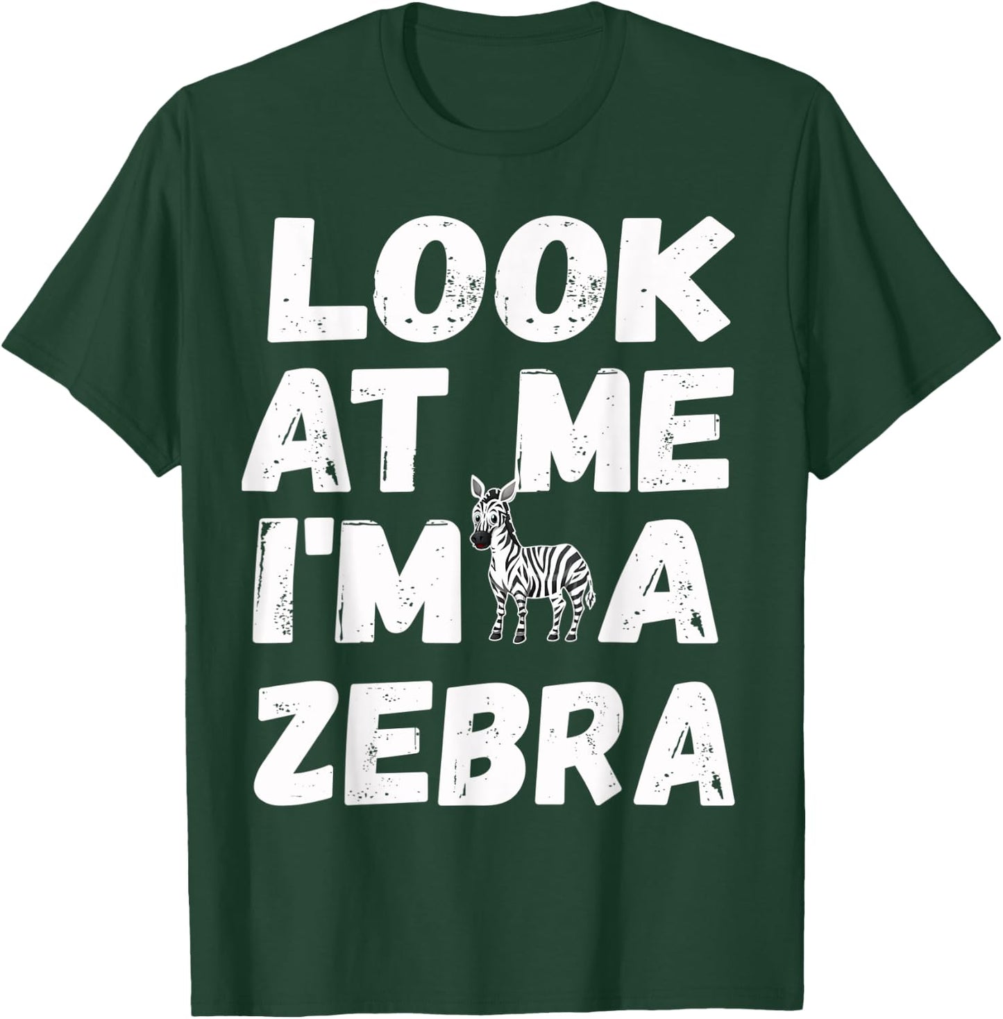 Look At Me I'm A Zebra Cute Halloween Costume Gifts T-Shirt - T-Shirt | Forest