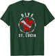 Dive St. Lucia Vintage Tribal Turtle Gift T-Shirt - T-Shirt | Forest