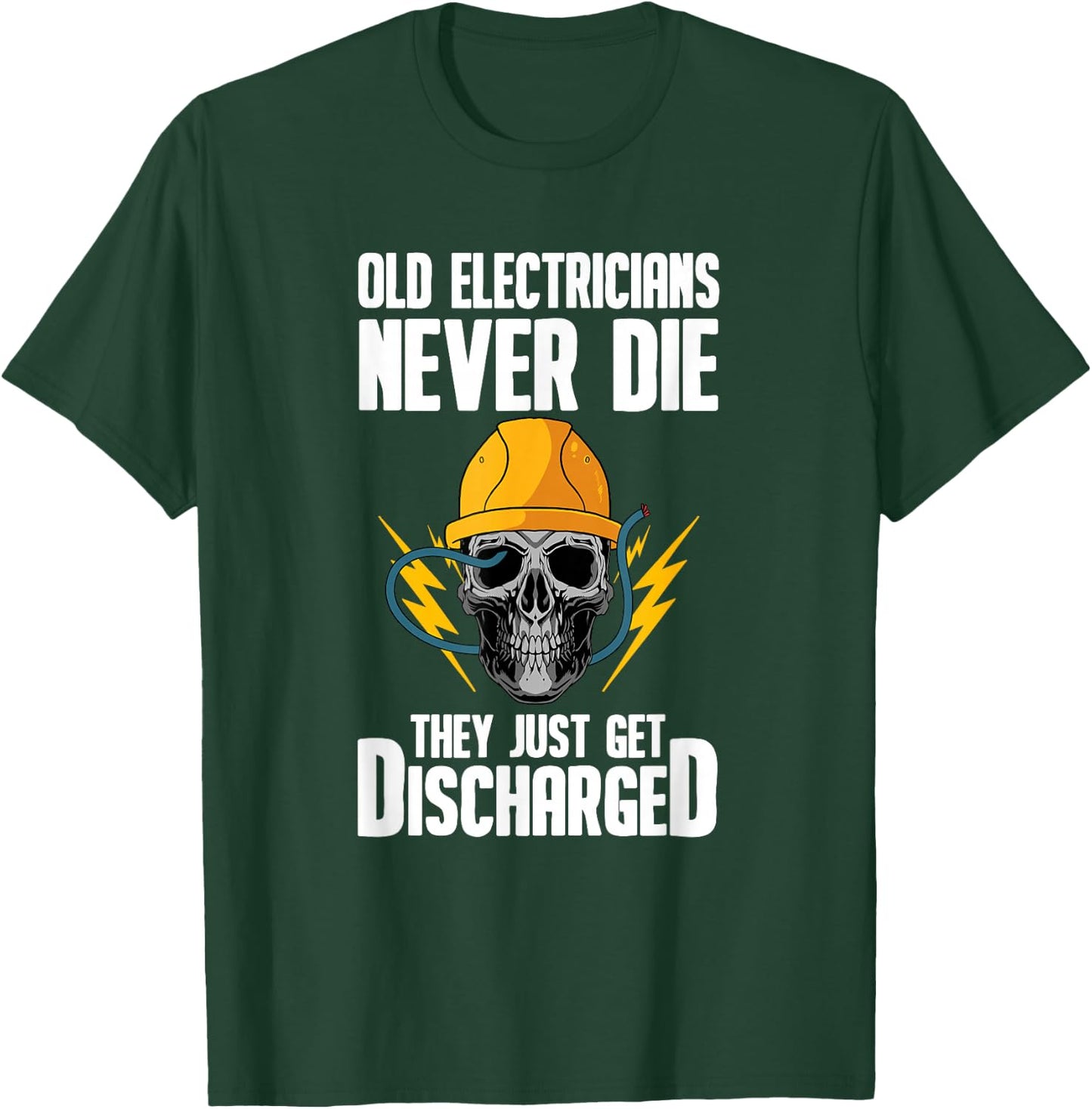 Funny Electrician Electrical Engineer - Electricity Lineman T-Shirt - T-Shirt | Forest