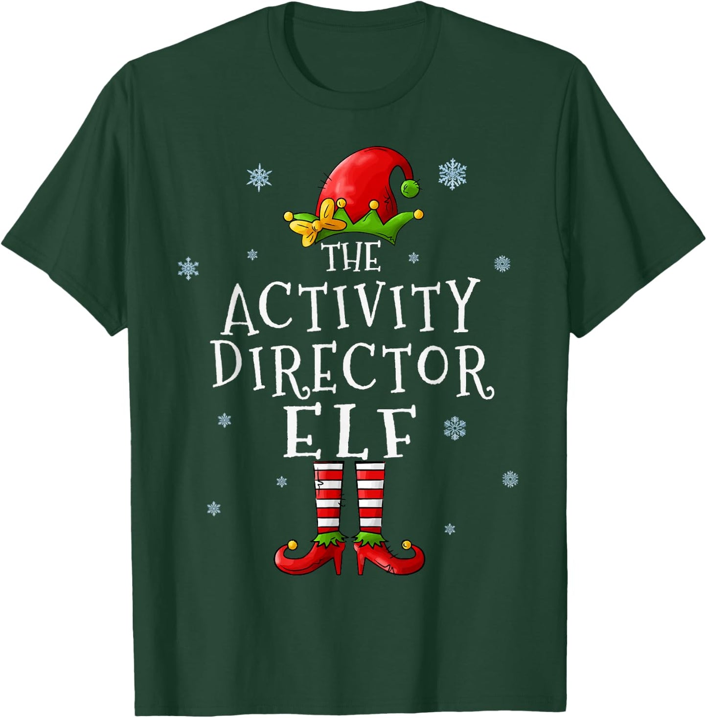 Activity Director Elf Funny Xmas Groupe Matching Christmas T-Shirt - T-Shirt | Forest