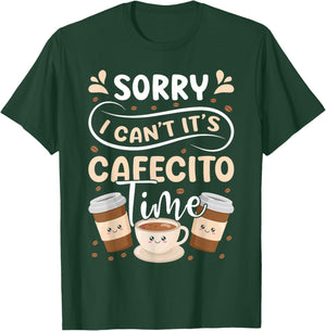 Cafecito & Concha Lovers Spanish Coffee Design T-Shirt - T-Shirt | Forest