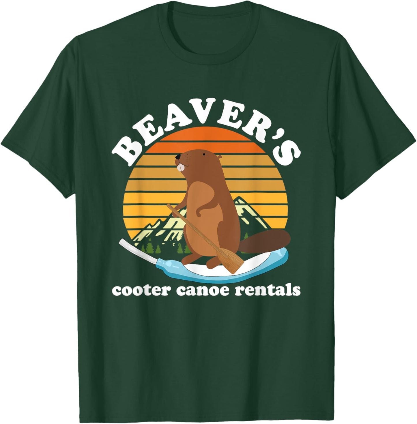 Beaver's Cooter Canoe Rentals Vintage Design T-Shirt - T-Shirt | Forest