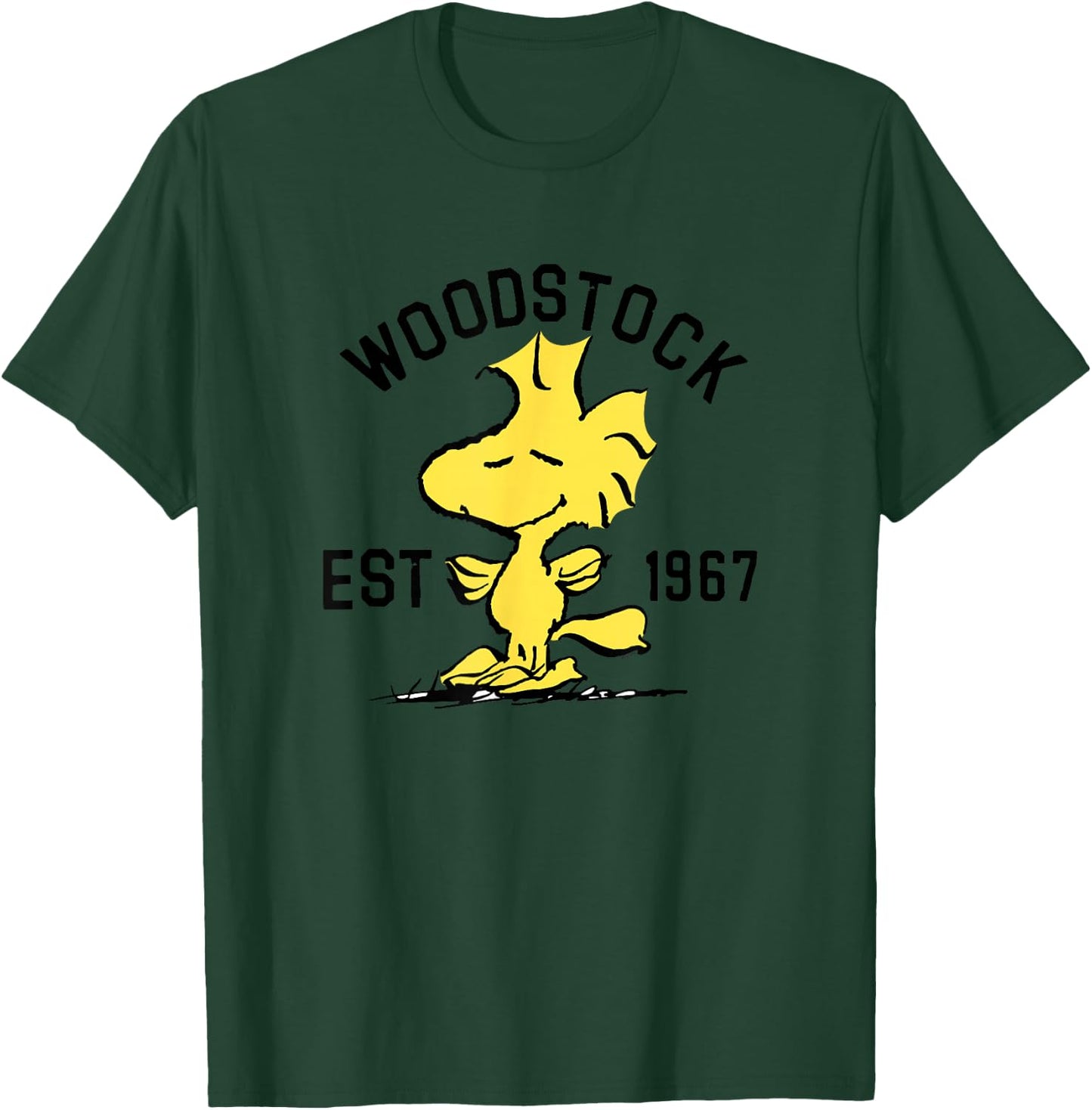 Peanuts Woodstock Graphic , Yellow, , Short Sleeve, Cotton 100%, Small T-Shirt - T-Shirt | Forest