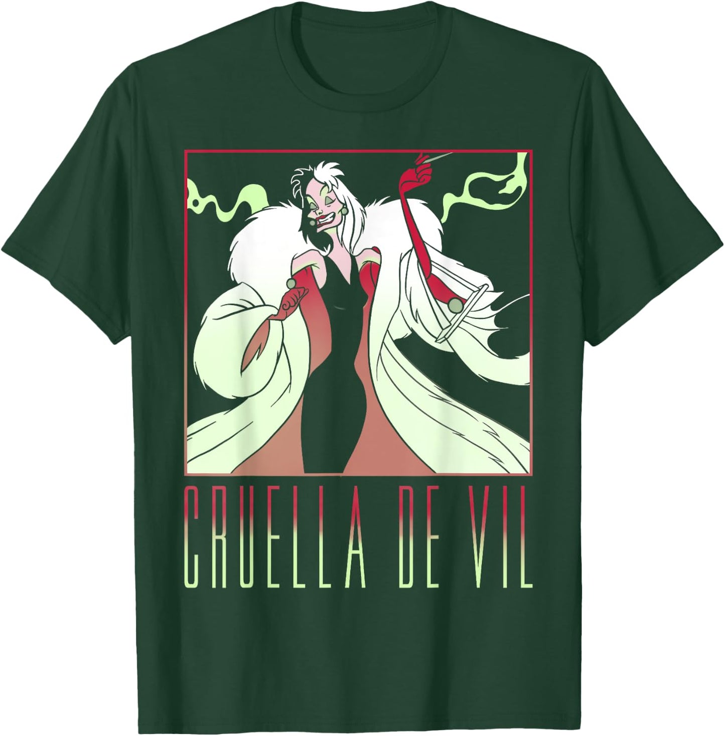 Disney 101 Dalmatians Cruella De Vil Portrait Box Up T-Shirt - T-Shirt | Forest