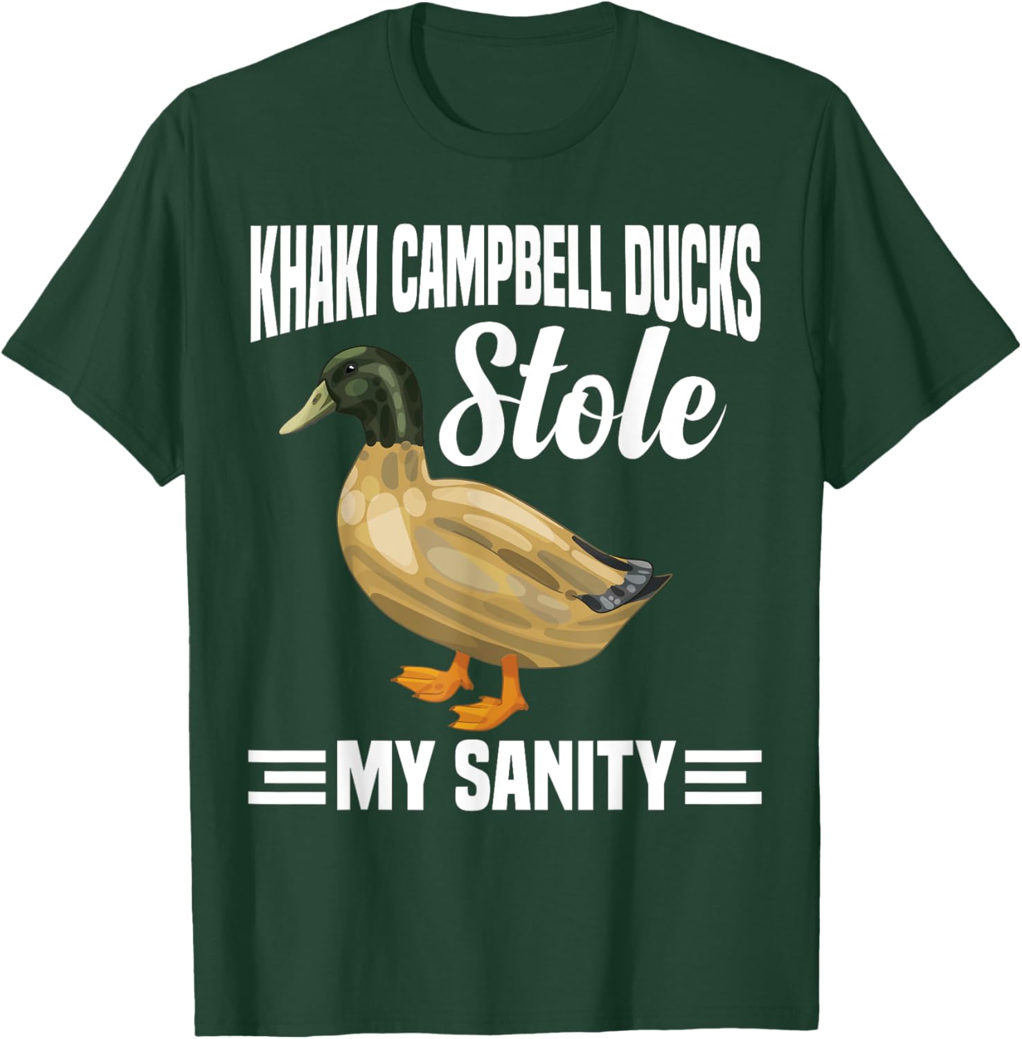 Khaki Duck Lover Campbell Duck Necklace Toys Khaki Ducks T-Shirt - T-Shirt | Forest