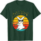 Cool Bunny with Flute - Music Lover Retro Rabbit Flute T-Shirt - T-Shirt | Forest