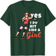 Yes I Do Hit Like A Girl Funny Roller Derby Player T-Shirt - T-Shirt | Forest
