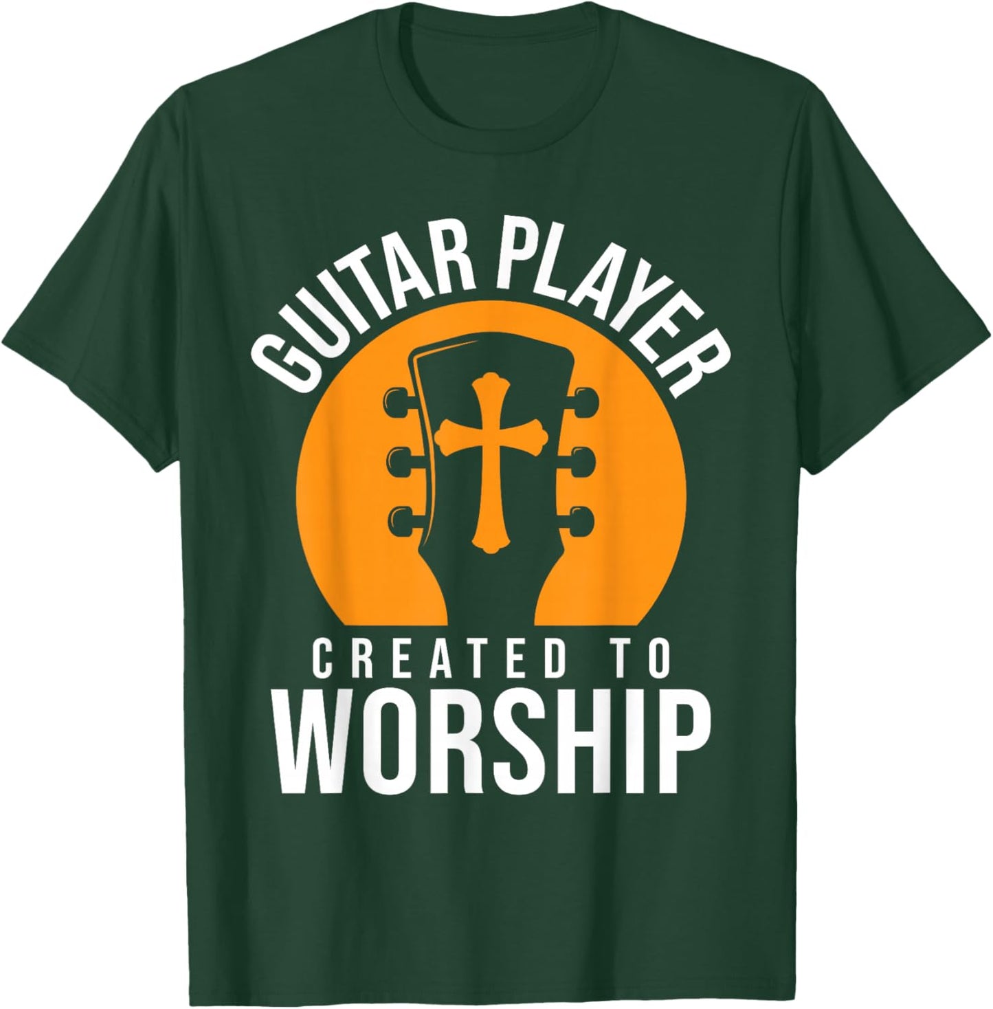 Christian Guitarist Worship Guitar Player For Jesus Guitar T-Shirt - T-Shirt | Forest